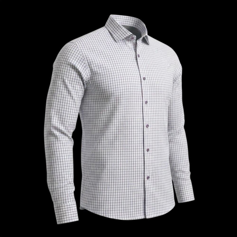 Twillory Shirt Mens 16.5 36/37 Trim Fit Performance Button White Long Sleeve